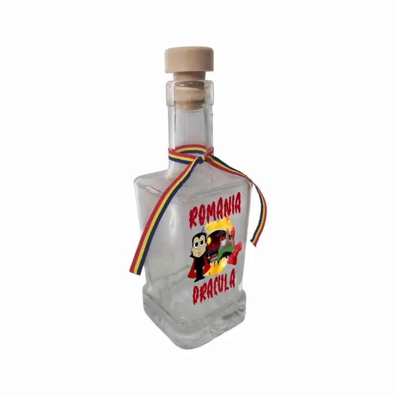 Dracula romania, sticla cu mesaj patrata, 250 ml, model divgs318 24